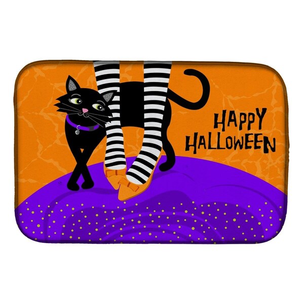 Carolines Treasures Carolines Treasures VHA3038DDM Halloween Witches Feet Dish Drying Mat VHA3038DDM - main